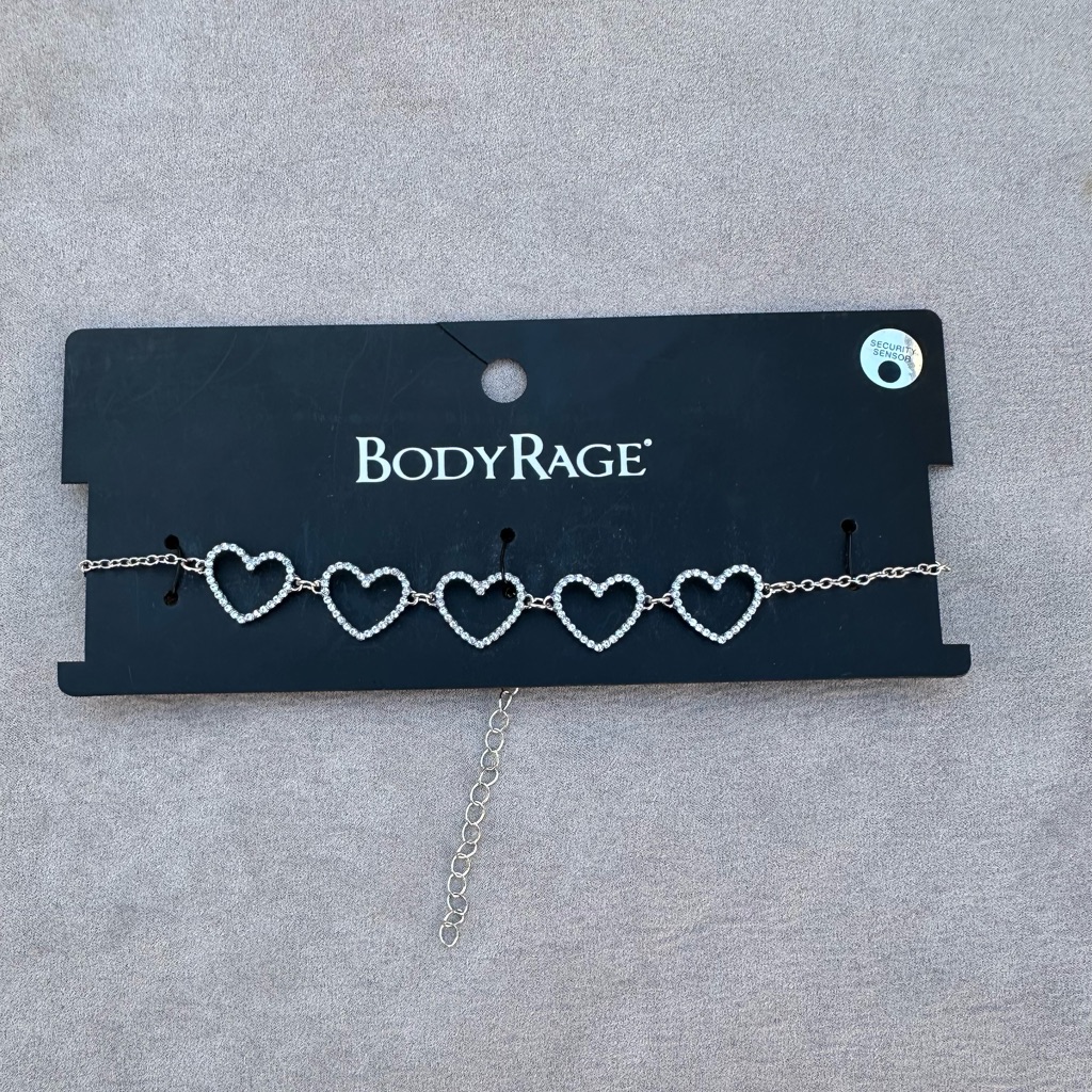 Body Rage Silver Heart Necklace